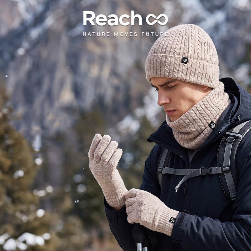 Setelan Rajutan Topi, Syal, da - Wool Glove Lined ulasan dan harga