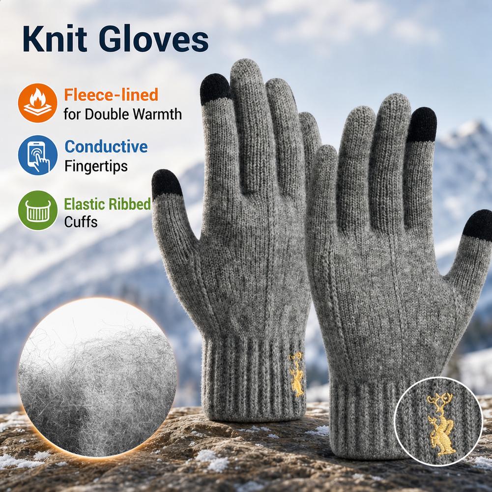 Sarung Tangan Rajut Musim Ding - Wool Glove Lined ulasan dan harga