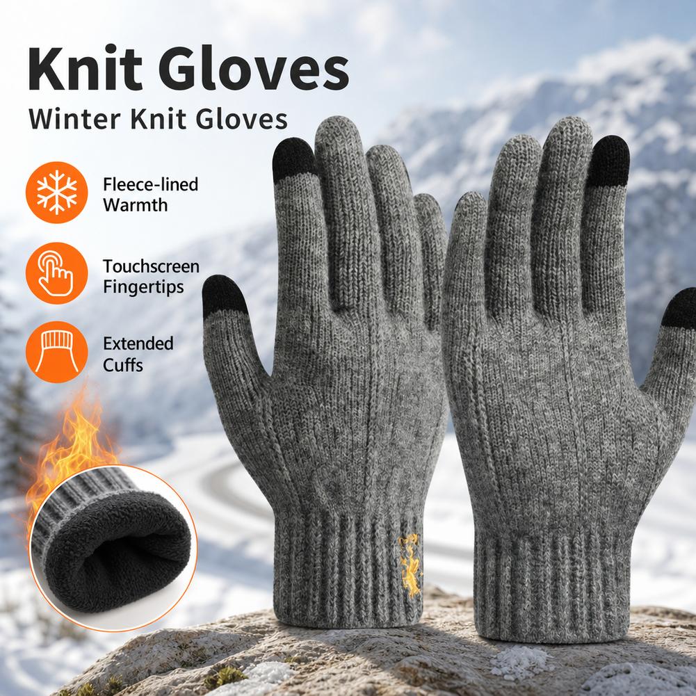 Sarung Tangan Rajut Musim Ding - Wool Glove Lined ulasan dan harga